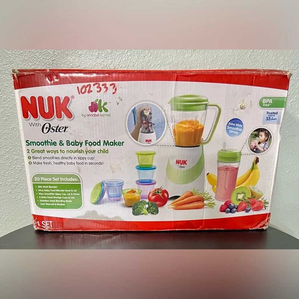 NUK Smoothie and Baby Food Maker Blender Set Oster Sippy Cup Cookbook Kitchen